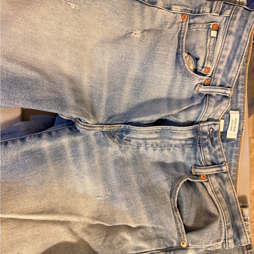 AE Light Wash High Rise Jeggings